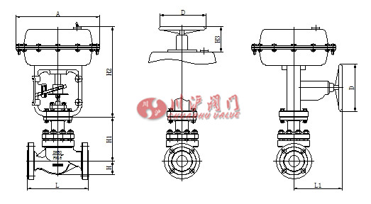 氣動(dòng)法蘭球閥 結(jié)構(gòu)圖