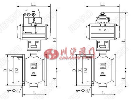 氣動偏心調節球閥結構圖