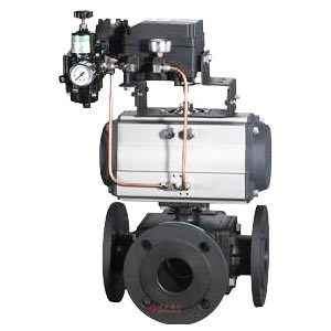 氣動三通調節(jié)球閥 產品圖片