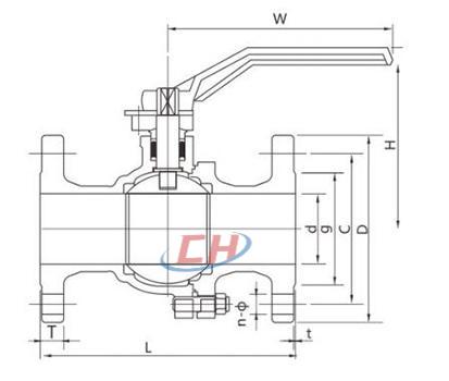法蘭球閥結構圖