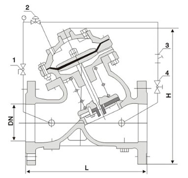 隔膜式可調減壓穩壓閥安裝示意圖