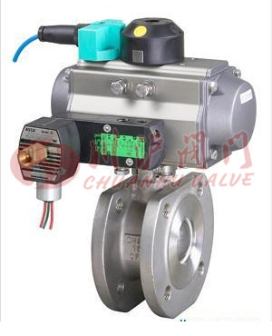 氣動對夾球閥開關型圖片